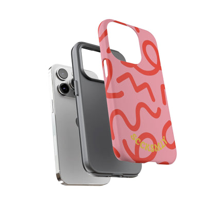Red Candy Swirls Tough Case for Apple