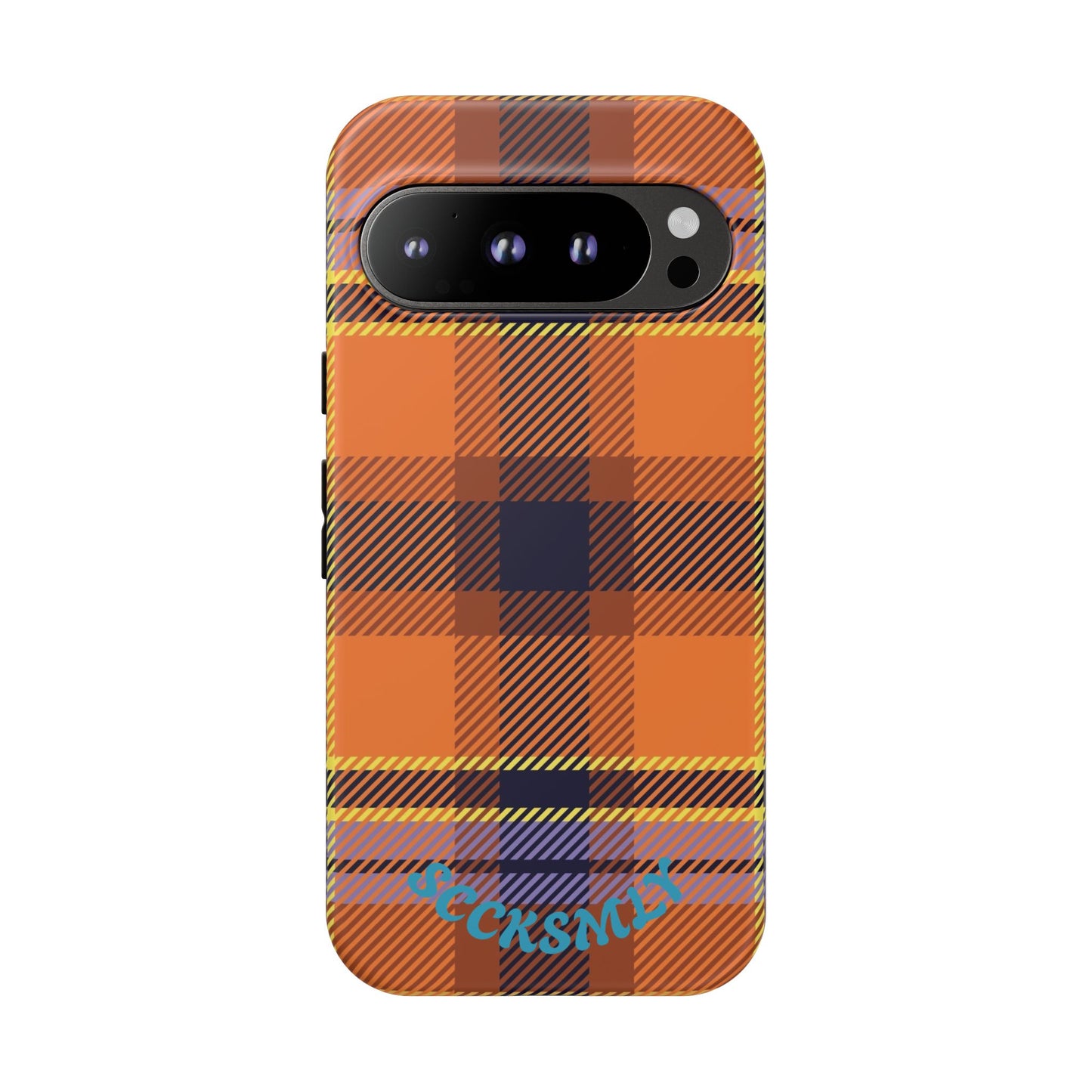 Orange Sickle Plaid Phone Case for Google Pixel