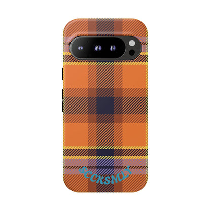Orange Sickle Plaid Phone Case for Google Pixel