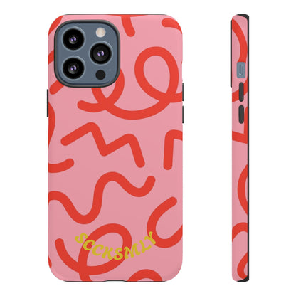 Red Candy Swirls Tough Case for Apple