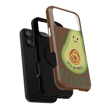 Playful Vegan Avocado Tough Phone Case Apple