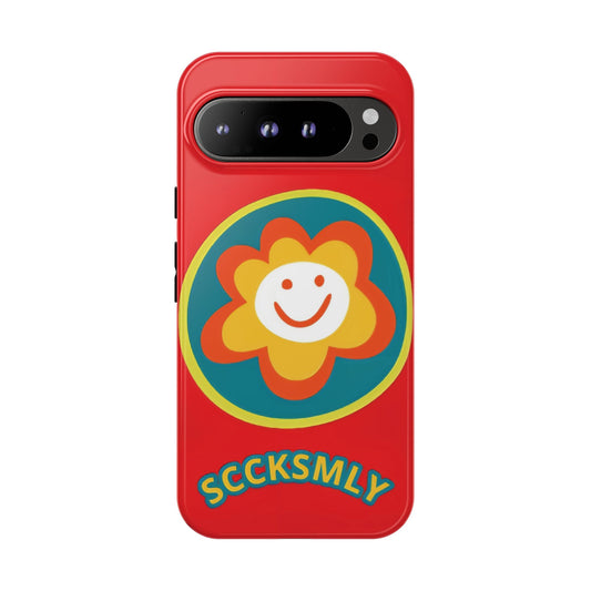 Red "SUNSHINE SMILE" Tough Phone Case for Google Pixel