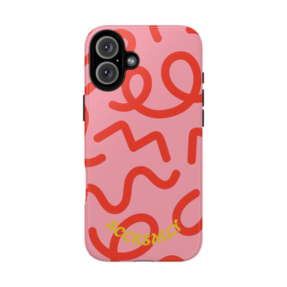Red Candy Swirls Tough Case for Apple