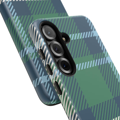 Earth and Sky Plaid Tough Phone Case for Samsung