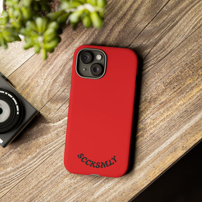 SOLID Screaming Red Tough Case for Apple