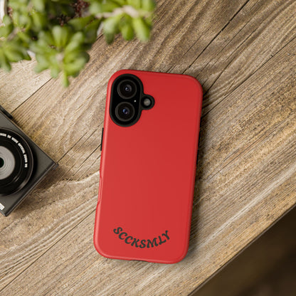 SOLID Screaming Red Tough Case for Apple