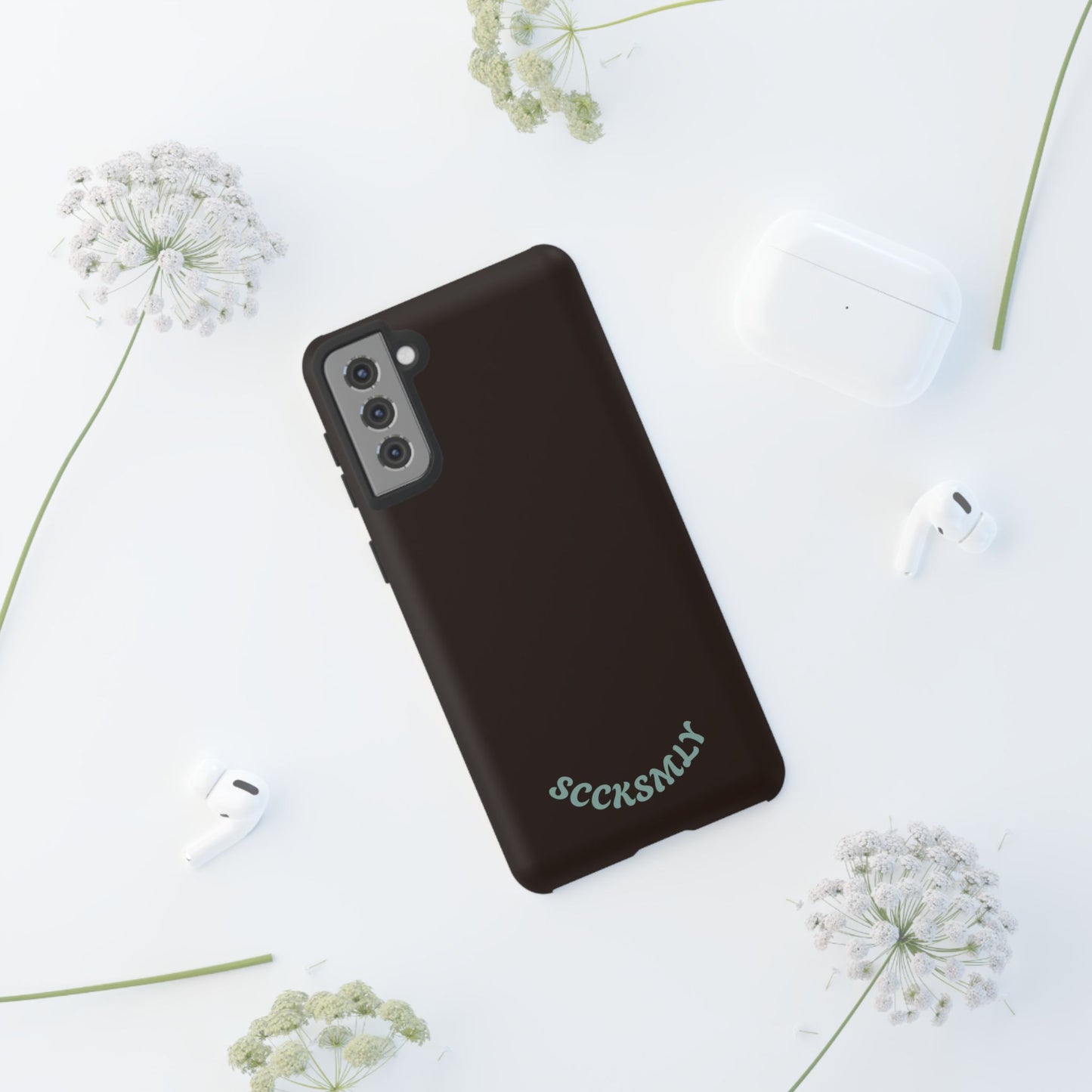 SOLID Espresso Mint Tough Phone Case for Samsung
