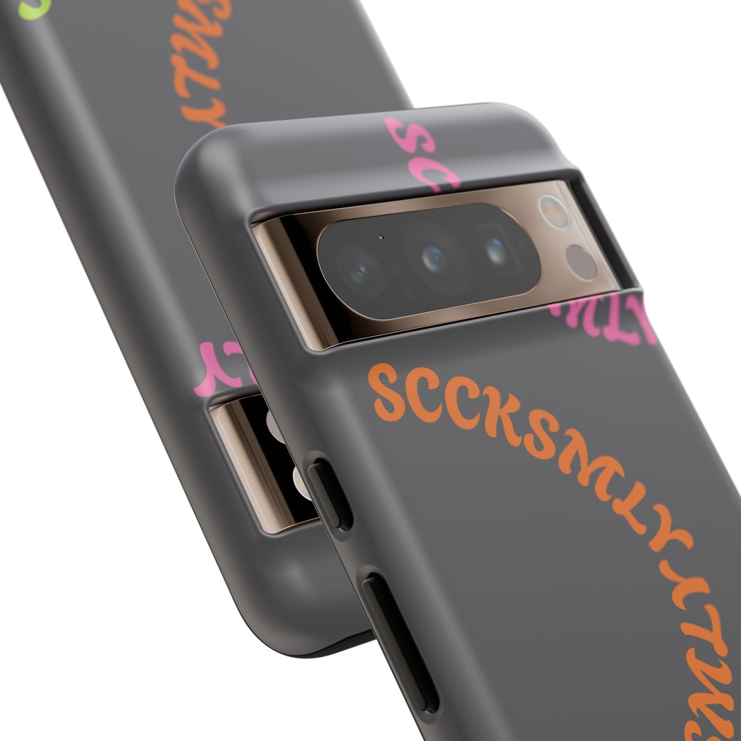 Y2K Wavy Script Tough Case for Google Pixel- Gray