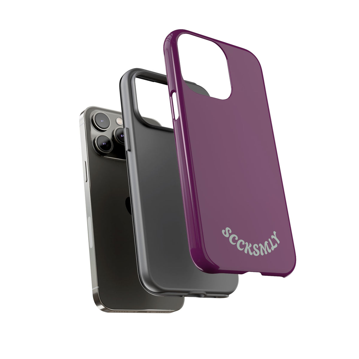 SOLID Amethyst Matte Tough Phone Case for Apple