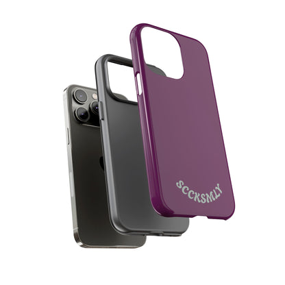 SOLID Amethyst Matte Tough Phone Case for Apple