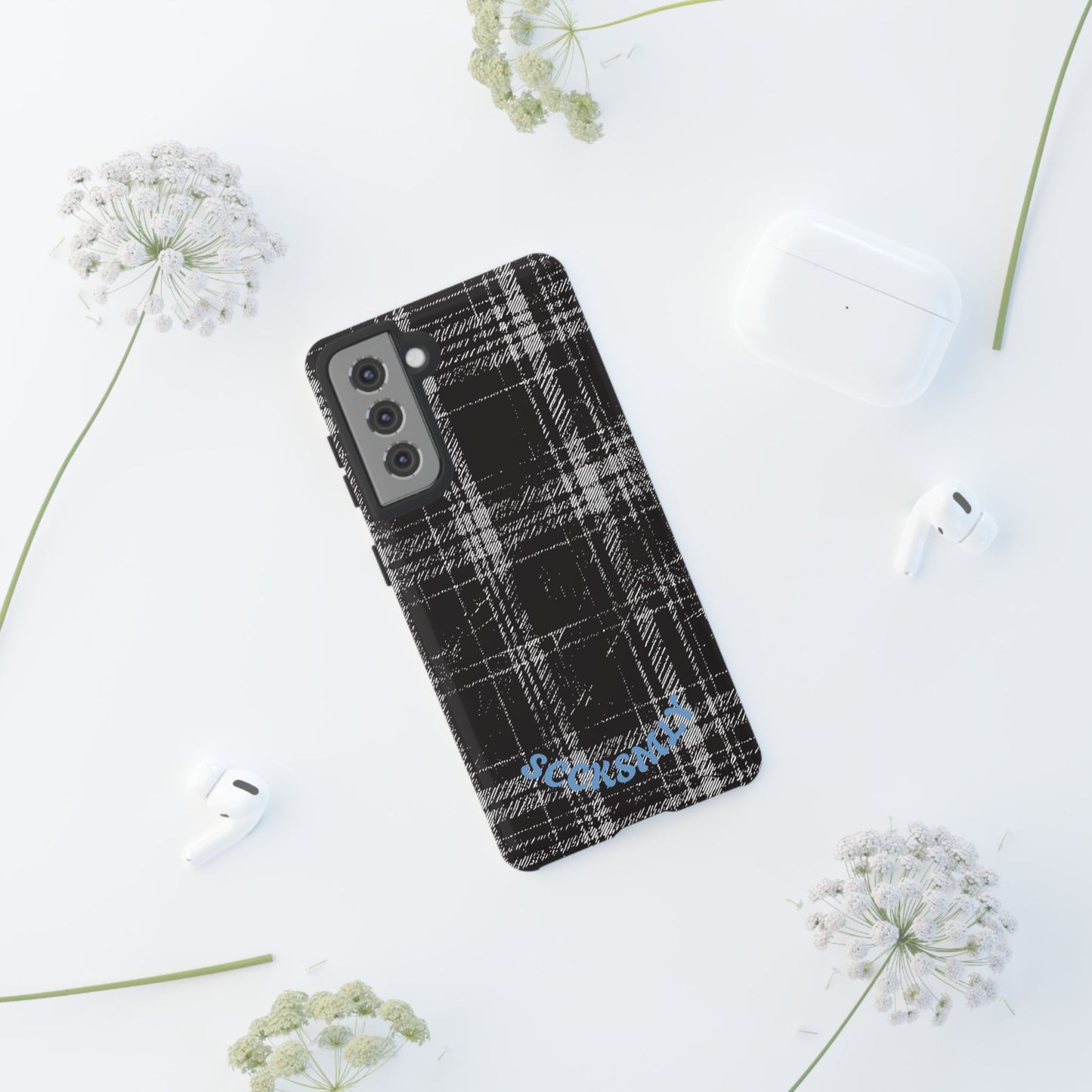 Smoky Grungy Plaid Phone Case for Samsung