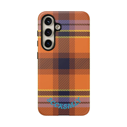 Orange Sickle Plaid Phone Case for Samsung