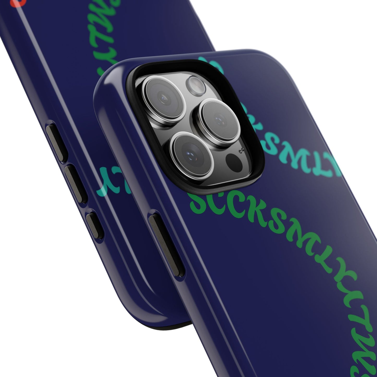 Y2K Wavy Script Tough Case for Apple- Navy Blue