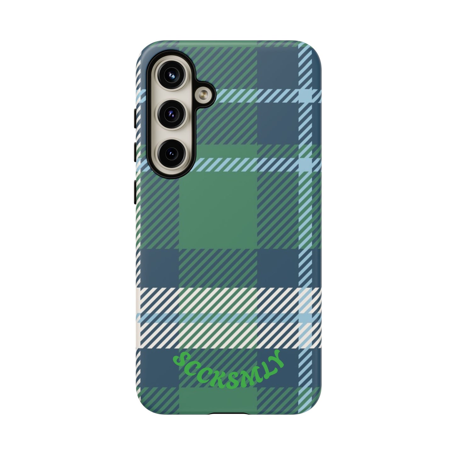 Earth and Sky Plaid Tough Phone Case for Samsung