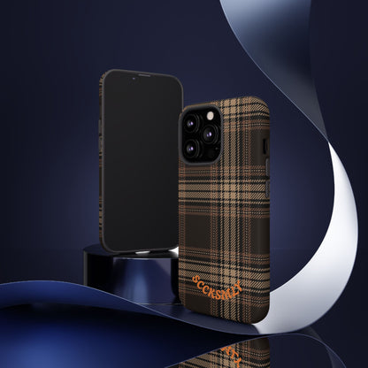 Brown Bread Plaid Tough Phone Case for Apple