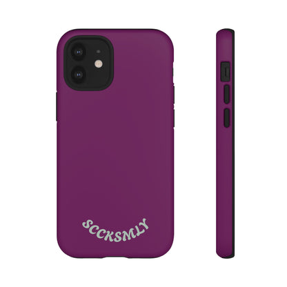 SOLID Amethyst Matte Tough Phone Case for Apple