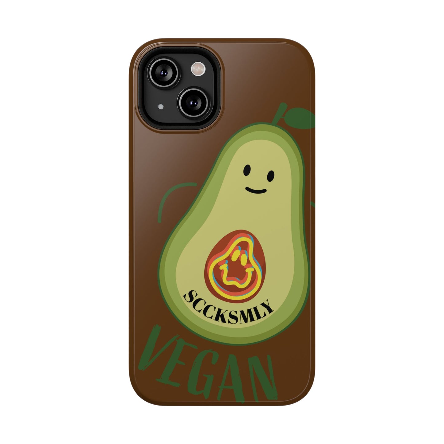 "IOS or Apple" Playful Vegan Avocado Phone Case - Tough, Durable Protection with a Fun Design