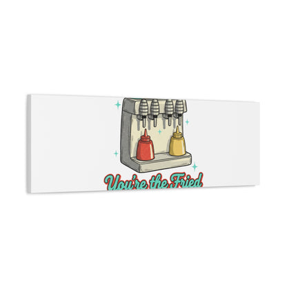 You’re the Fried to My Fries Canvas | Retro Diner Matchbook, Pantry Label Art