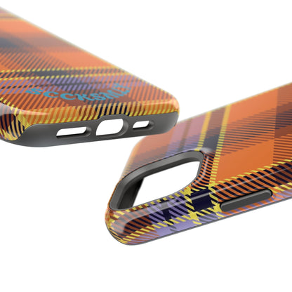Orange Sickle Plaid  Phone Case for Apple