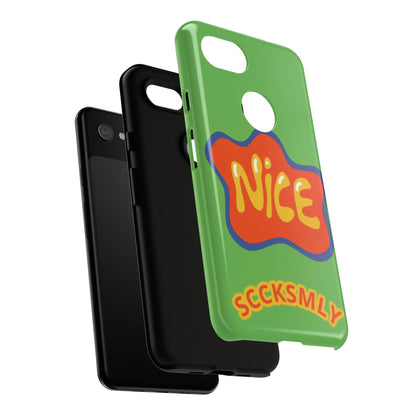 Green "NICE" Tough Phone Case for Google Pixel