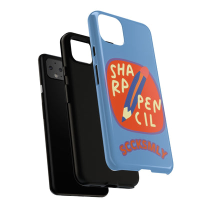 Blue "SHARPEN PENCIL" Tough Phone Case for Google Pixel