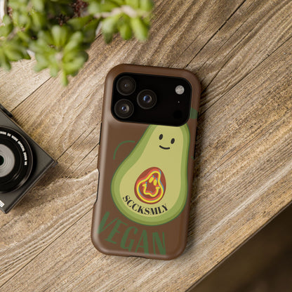 Playful Vegan Avocado Tough Phone Case Apple