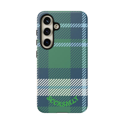 Earth and Sky Plaid Tough Phone Case for Samsung