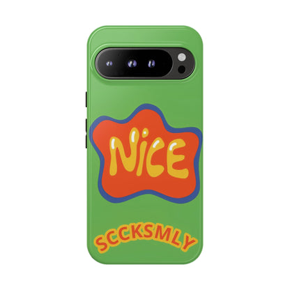 Green "NICE" Tough Phone Case for Google Pixel