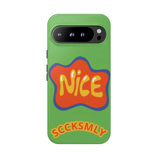 Green "NICE" Tough Phone Case for Google Pixel