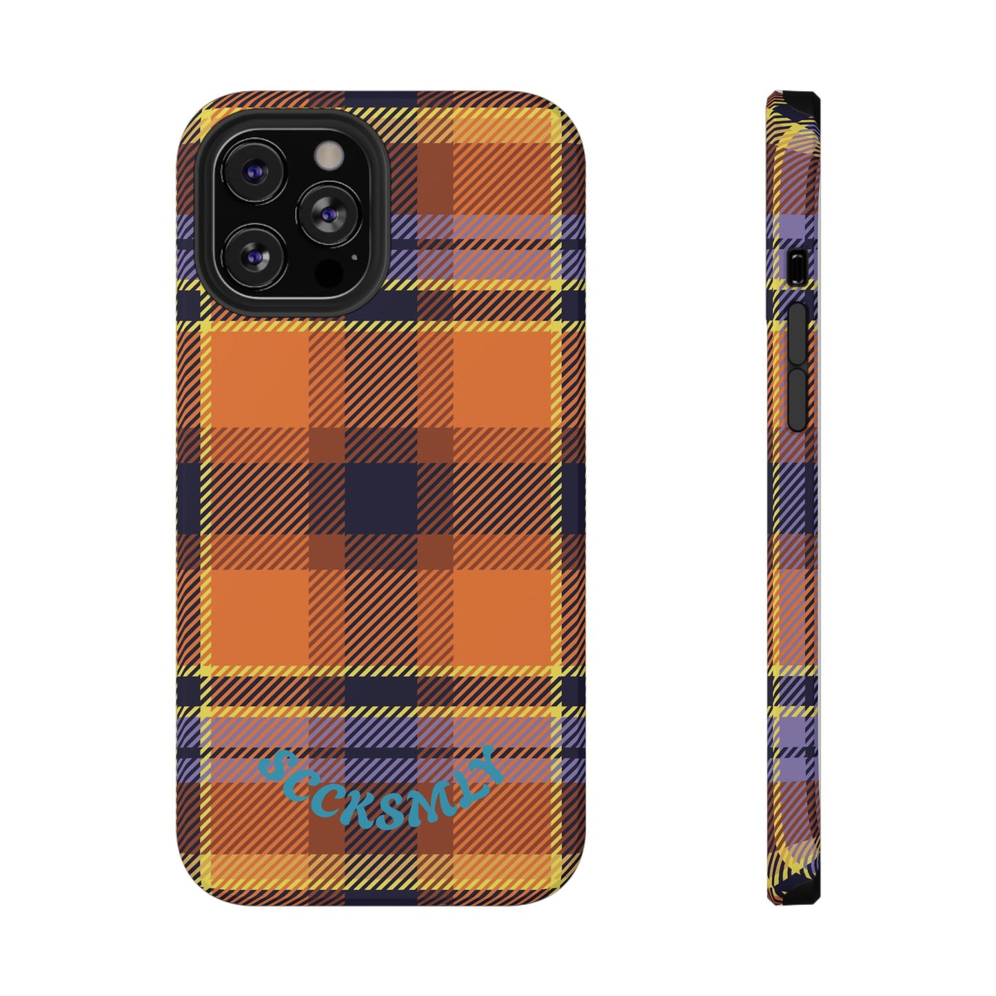 Orange Sickle Plaid  Phone Case for Apple
