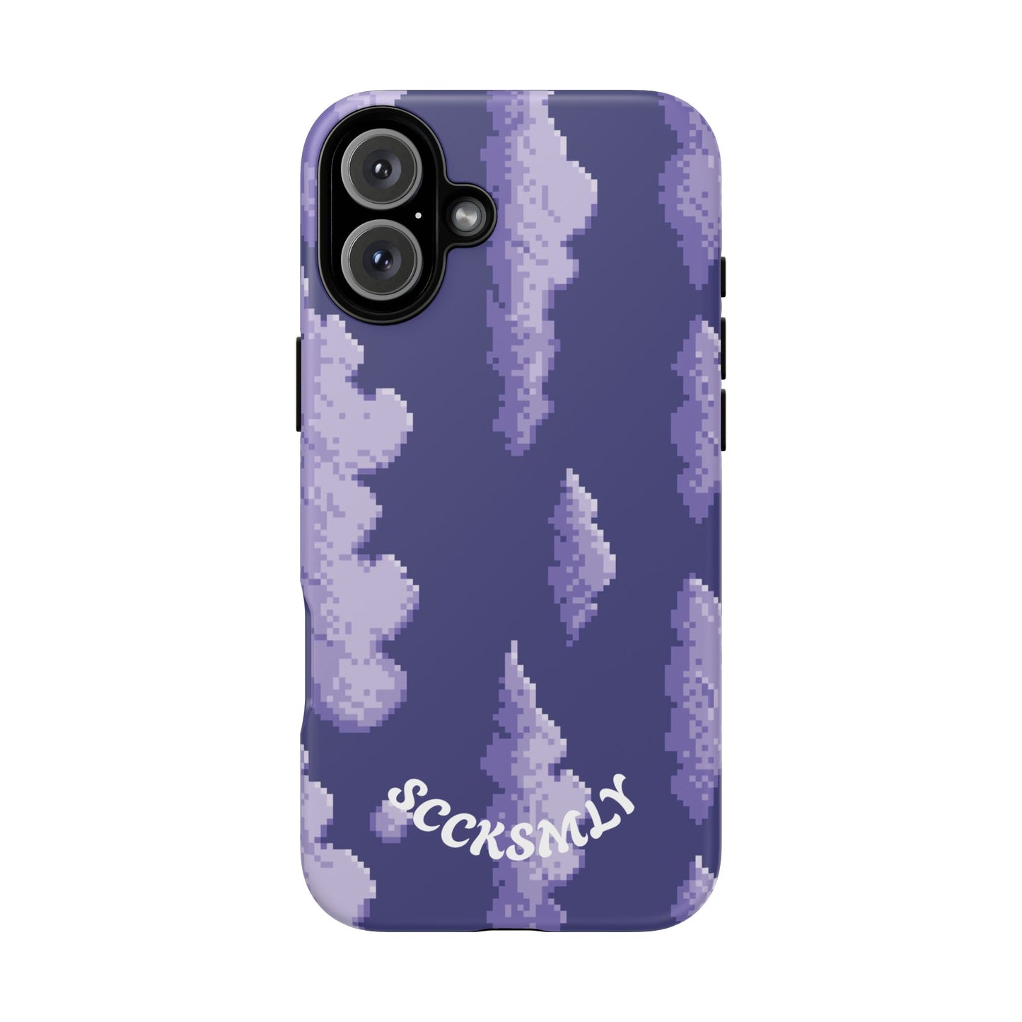 Lilac Pixel Cloud Tough Phone Case for Apple