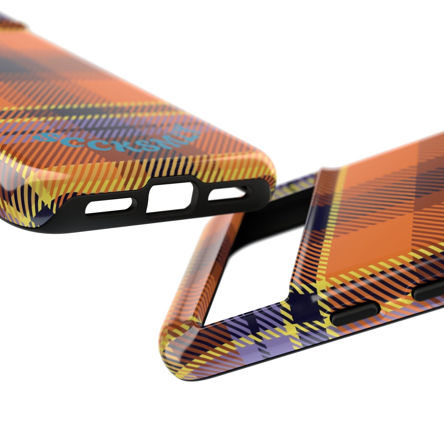 Orange Sickle Plaid Phone Case for Google Pixel