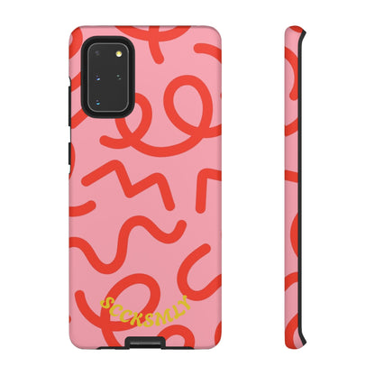 Red Candy Swirls Tough Phone Case for Samsung