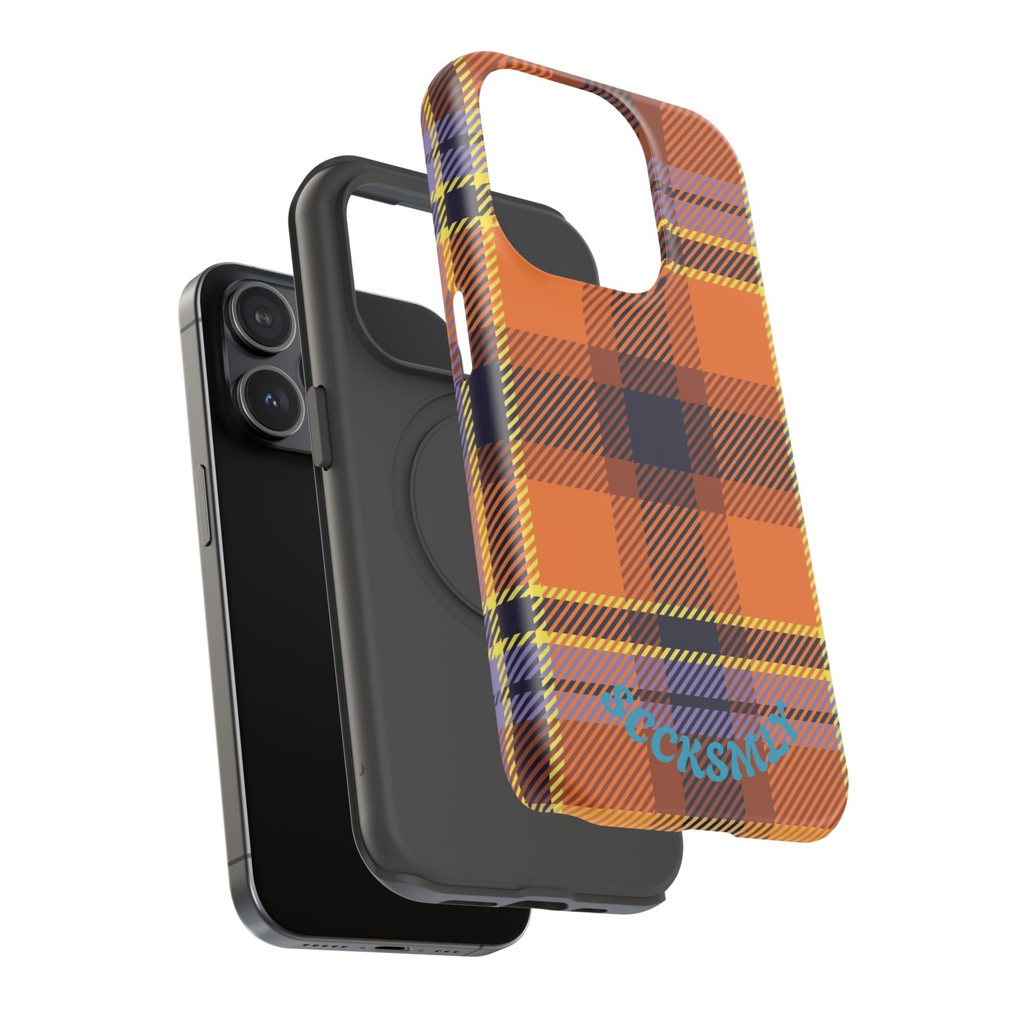 Orange Sickle Plaid  Phone Case for Apple