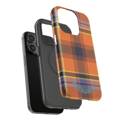 Orange Sickle Plaid  Phone Case for Apple