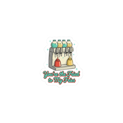 Retro Diner Condiment Dispenser Sticker | matchbook graphic, pantry label art