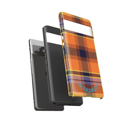 Orange Sickle Plaid Phone Case for Google Pixel