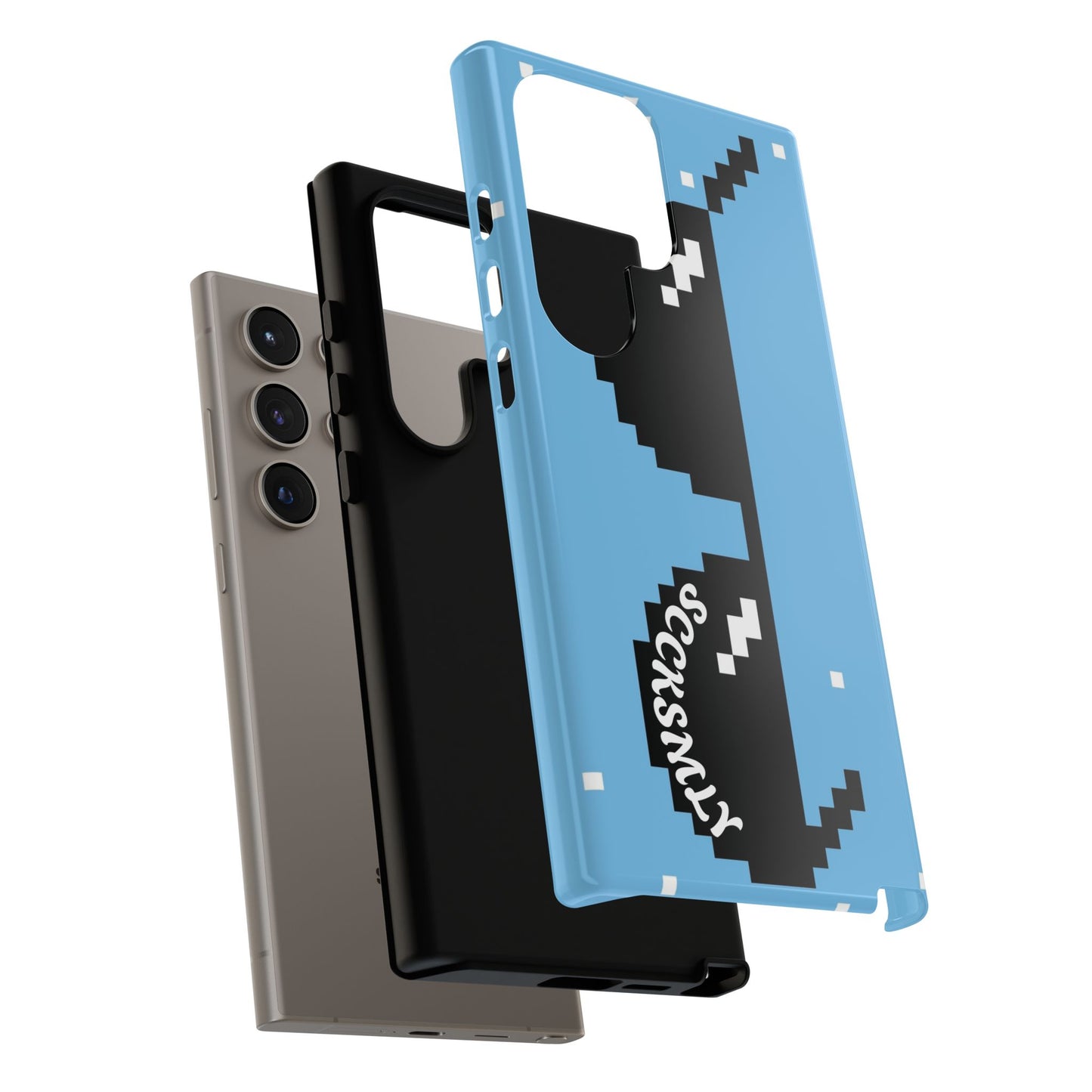 Pixel Glass Tough Phone Case for Samsung