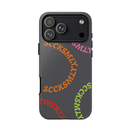 Y2K Wavy Script Tough Case for Apple- Gray