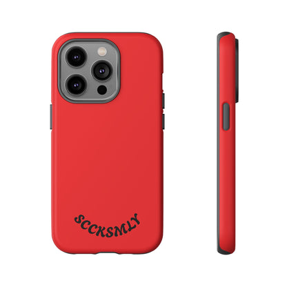 SOLID Screaming Red Tough Case for Apple