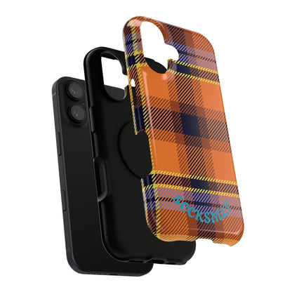 Orange Sickle Plaid  Phone Case for Apple