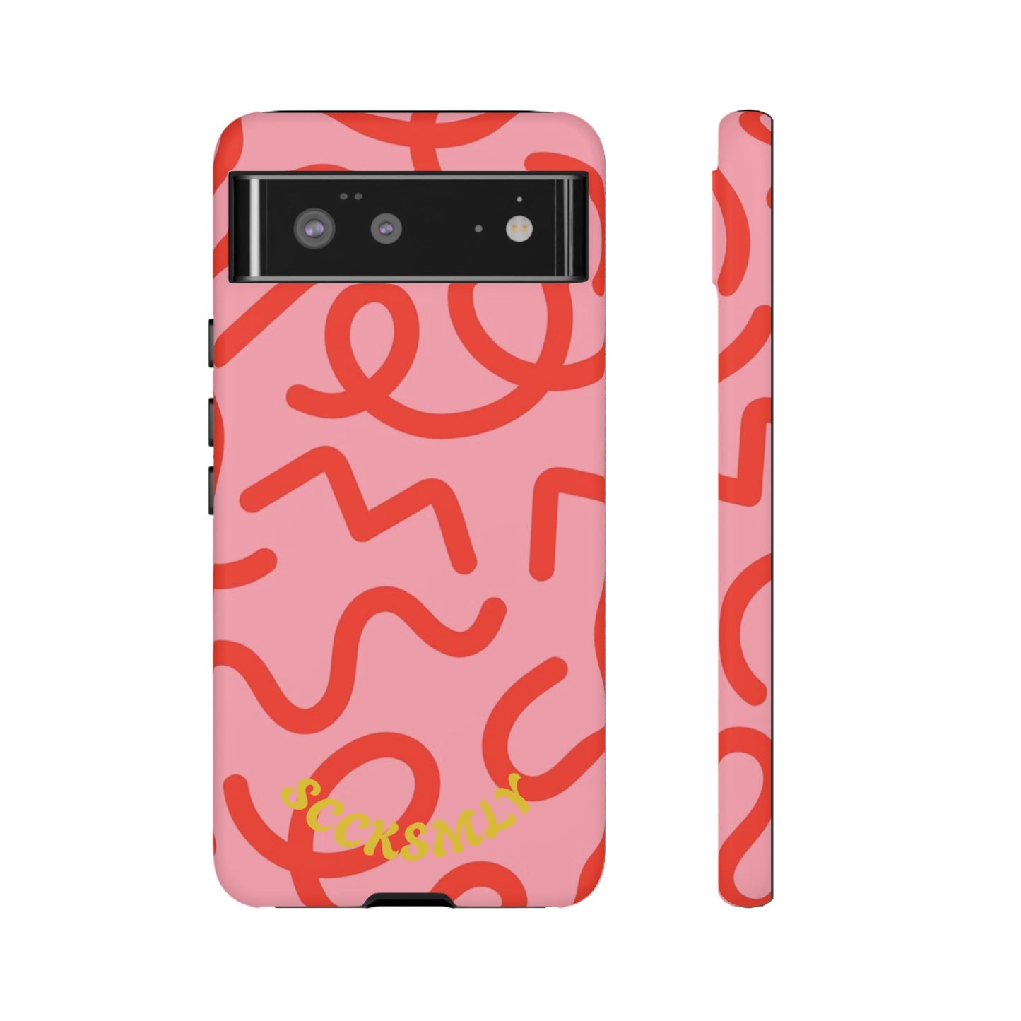 Red Candy Swirls Tough Phone Case for Google