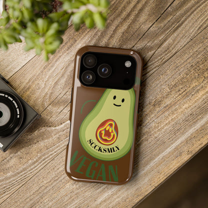Playful Vegan Avocado Tough Phone Case Apple