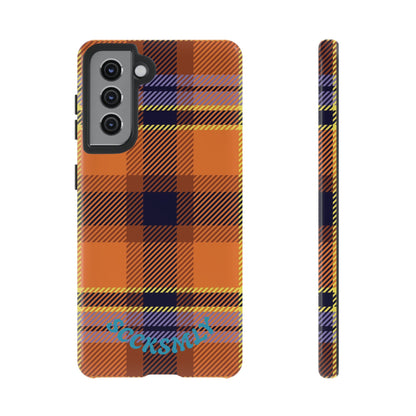 Orange Sickle Plaid Phone Case for Samsung