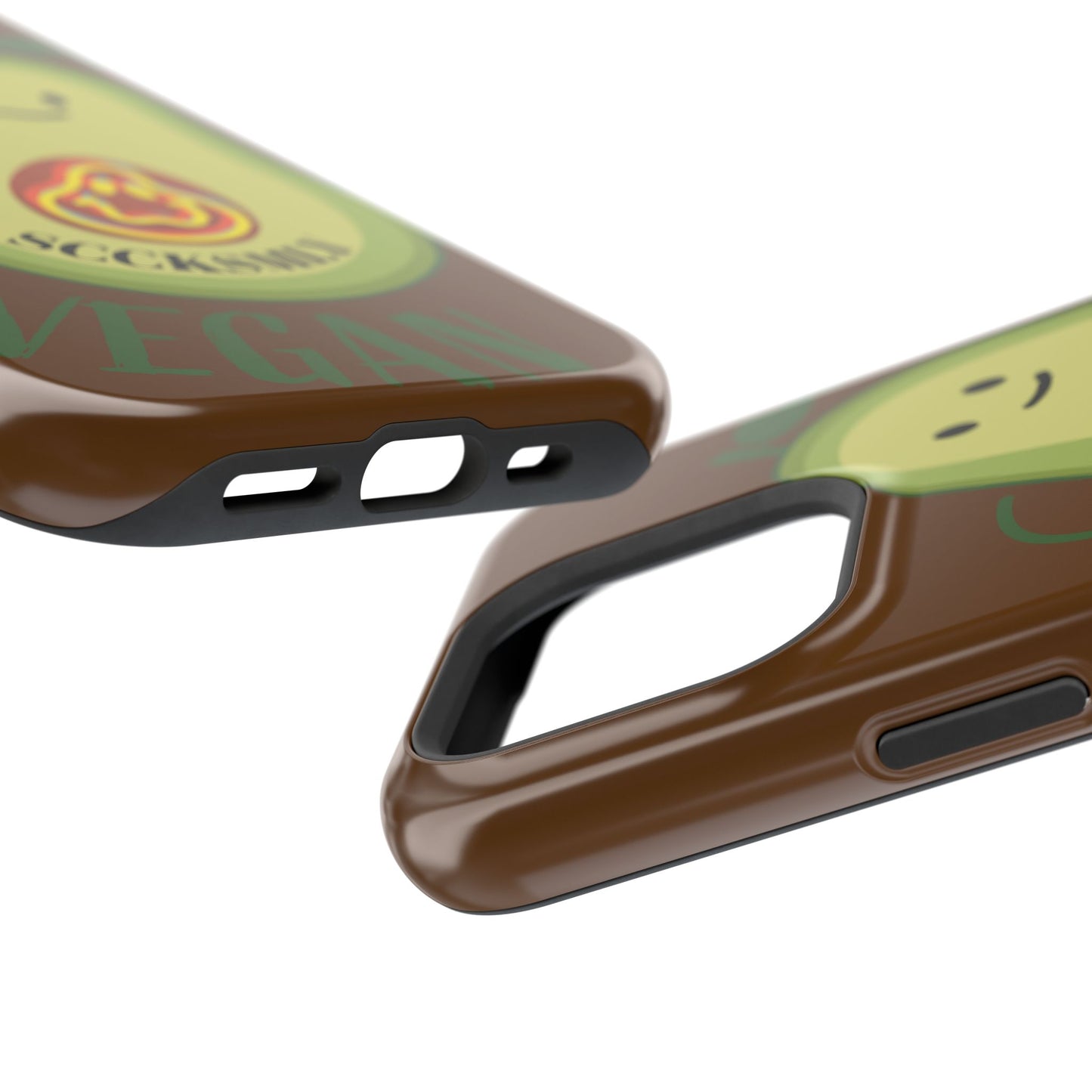 "IOS or Apple" Playful Vegan Avocado Phone Case - Tough, Durable Protection with a Fun Design