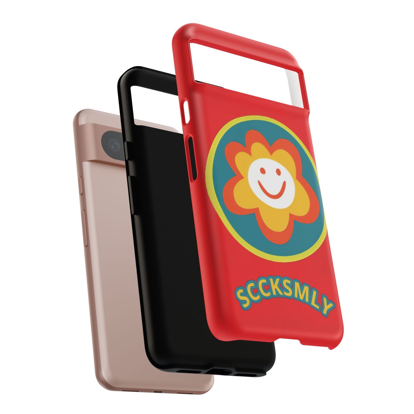 Red "SUNSHINE SMILE" Tough Phone Case for Google Pixel