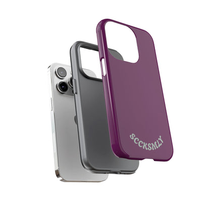 SOLID Amethyst Matte Tough Phone Case for Apple