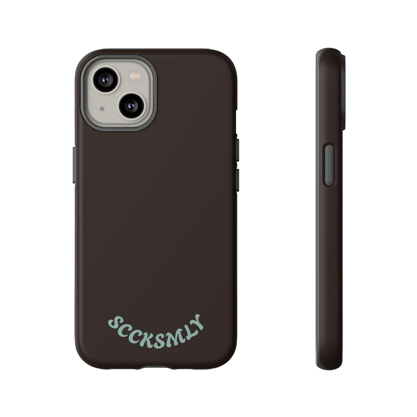 SOLID Espresso Mint Tough Phone Case for Apple