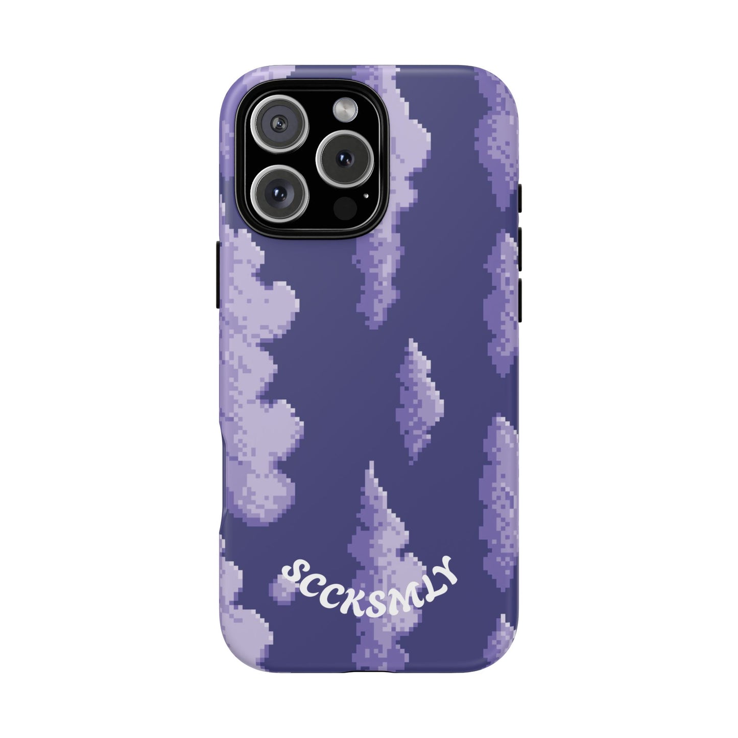 Lilac Pixel Cloud Tough Phone Case for Apple
