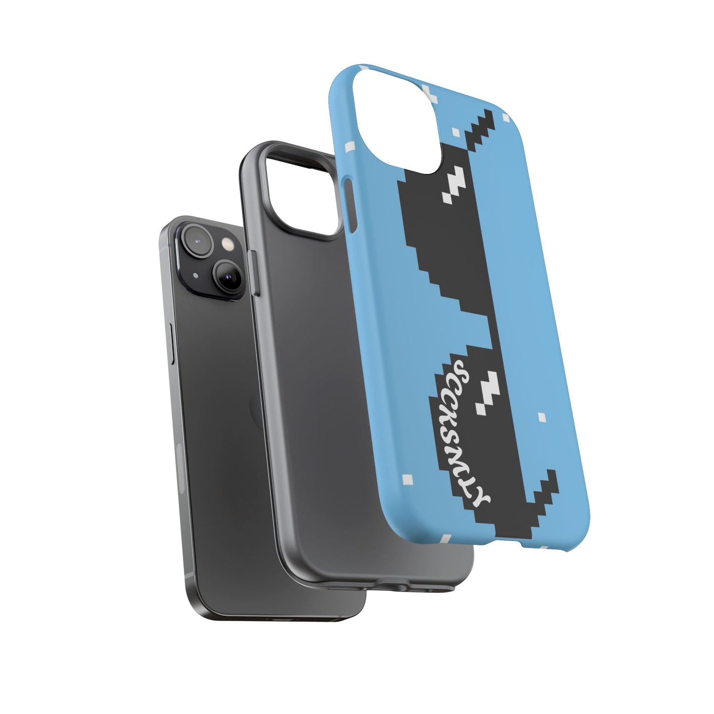 Pixel Glass Tough Phone Case for Apple